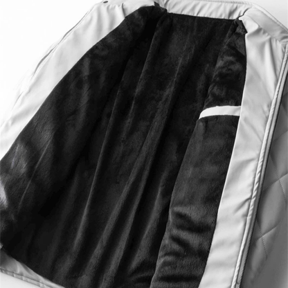 Hampton Men's Leather Biker Jacket Quilted