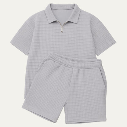 Men's Polo Shorts Set Red