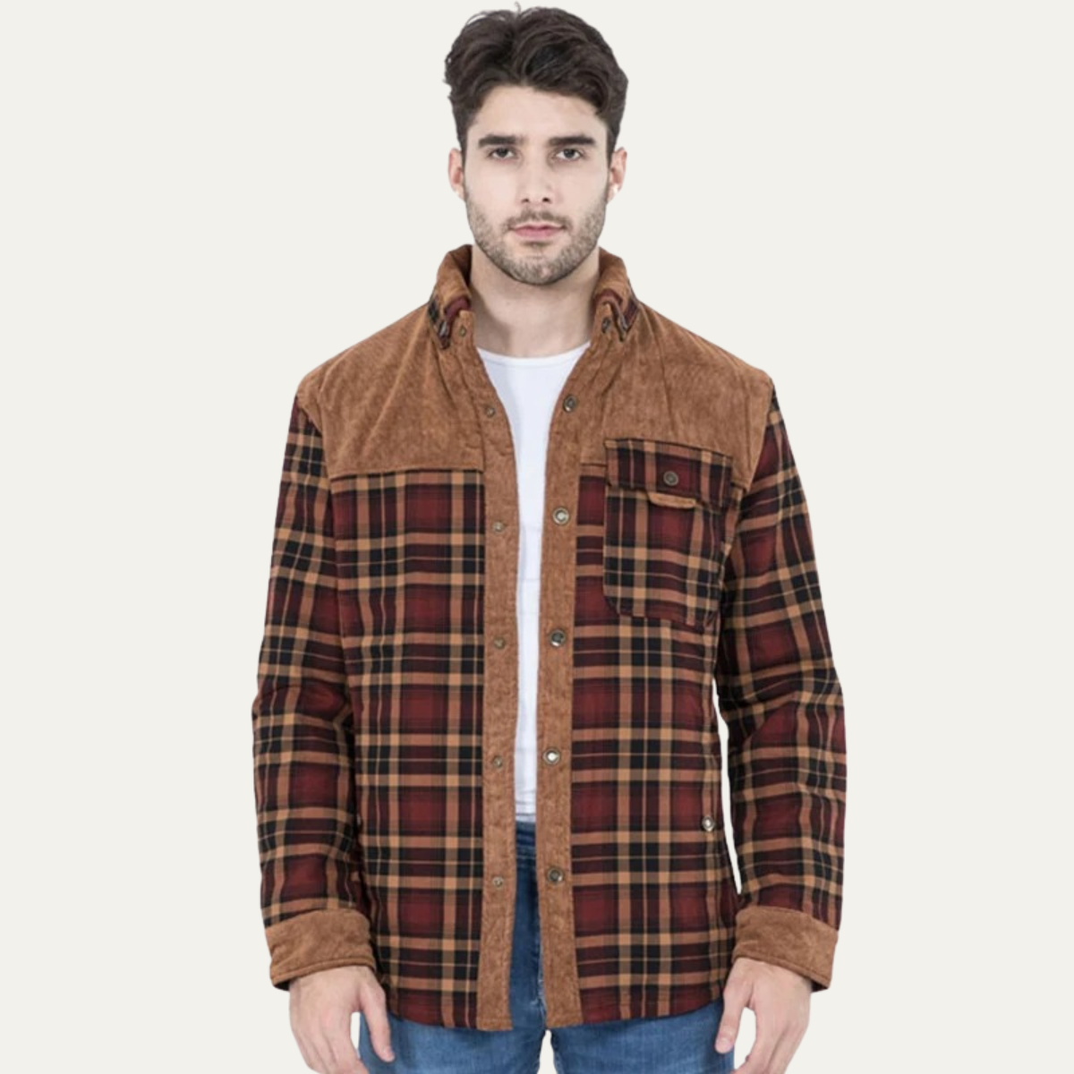 Men's Flannel Jacket Fleece Lined Plaid