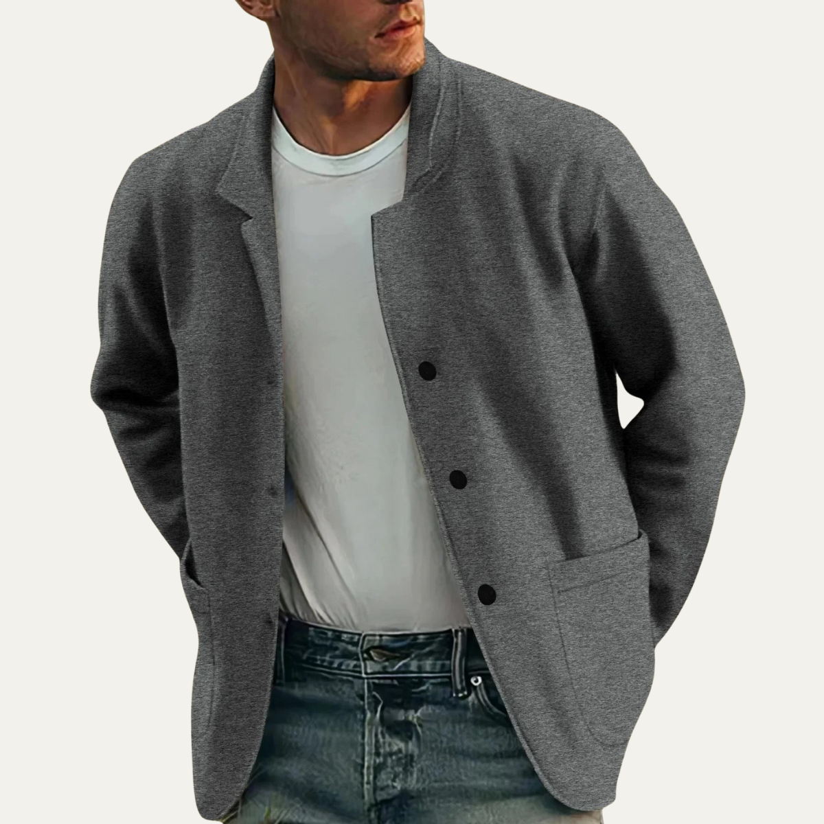 Men's Blazer Jacket Lightweight Beechwood Brown