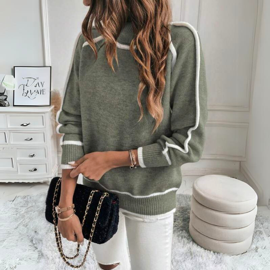 Addison | Women’s Summer Turtleneck Long Sleeve Sweater