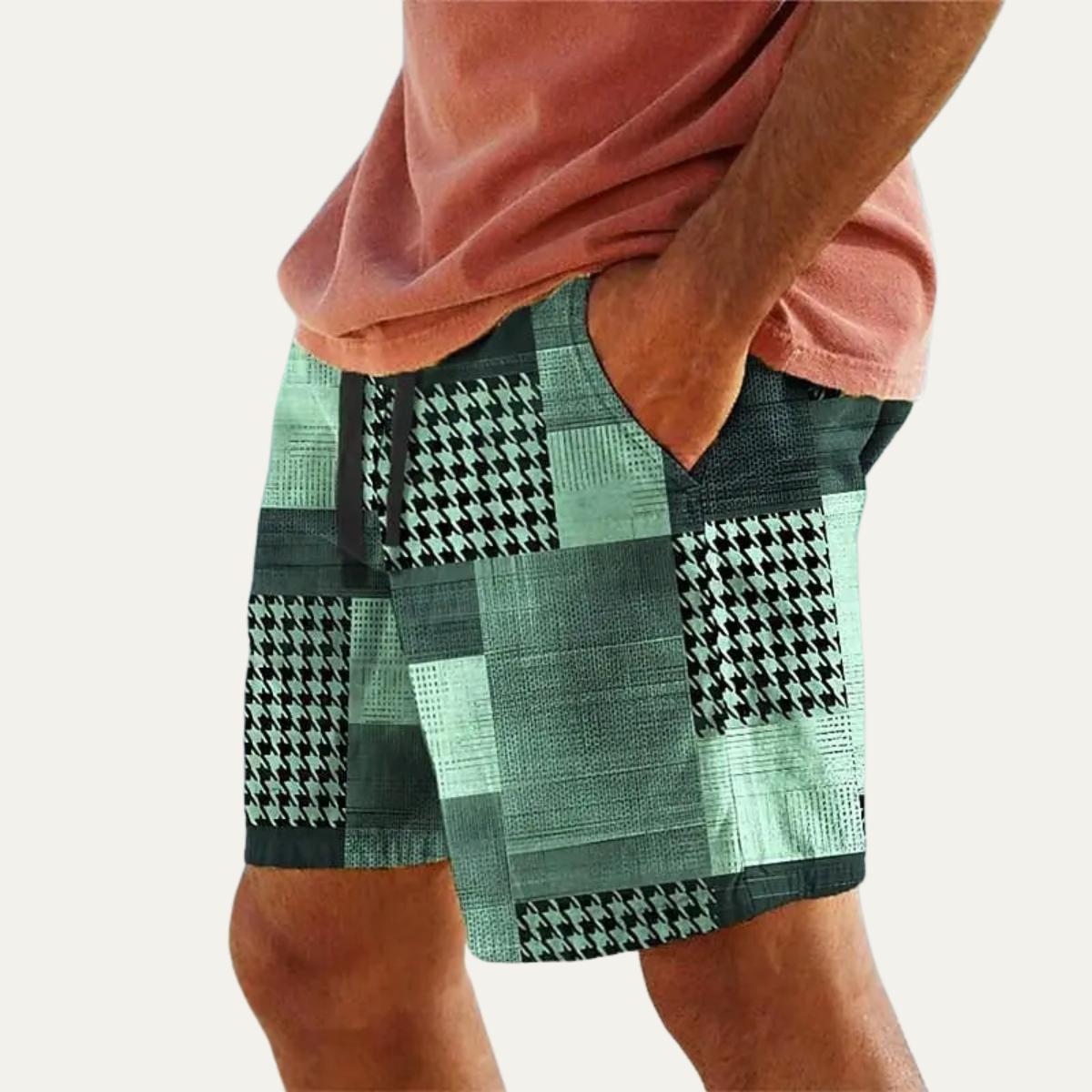 Men's Drawstring Shorts Colorful Cotton Casual