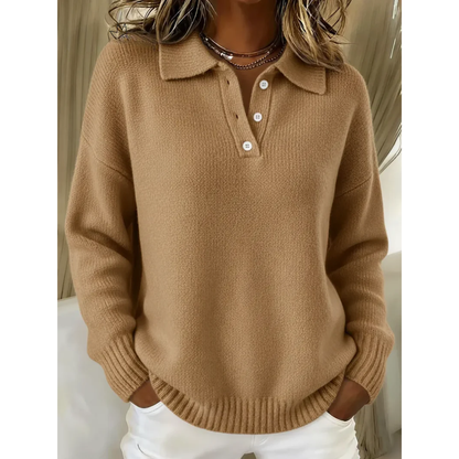 Women’s Soft Knit Polo Neck Sweater