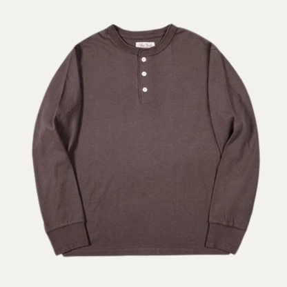 Men's Cotton Casual Henley Shirt