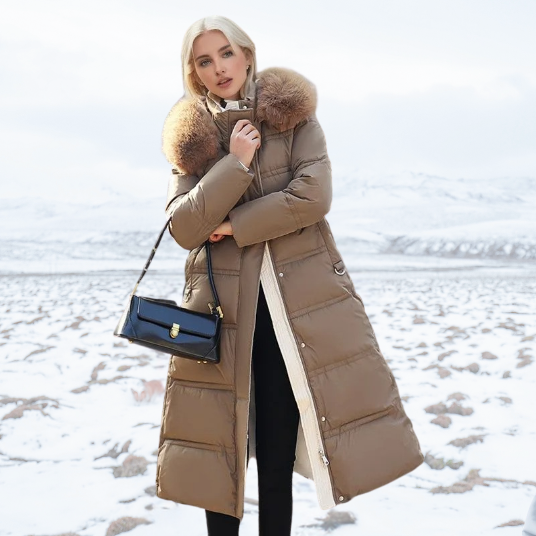 Clara | Women’s Long Hooded Winter Puffer Coat