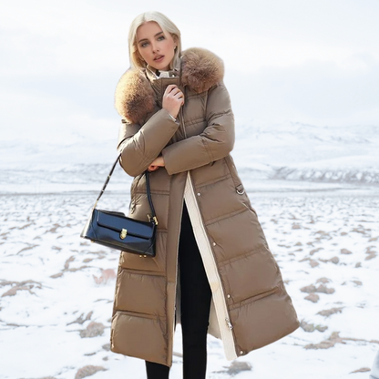 Clara | Women’s Long Hooded Winter Puffer Coat