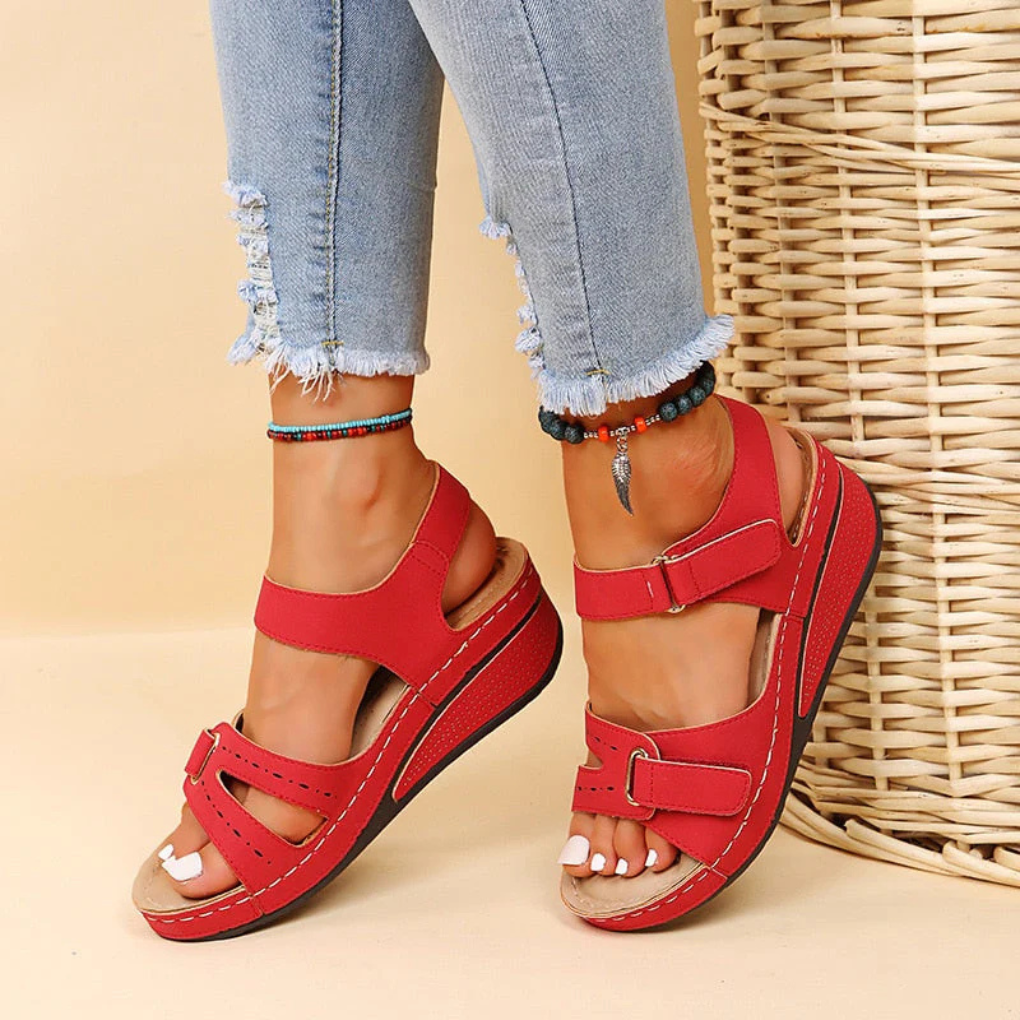 Wedge Heel Shoes Soft Sole Velcro Strap