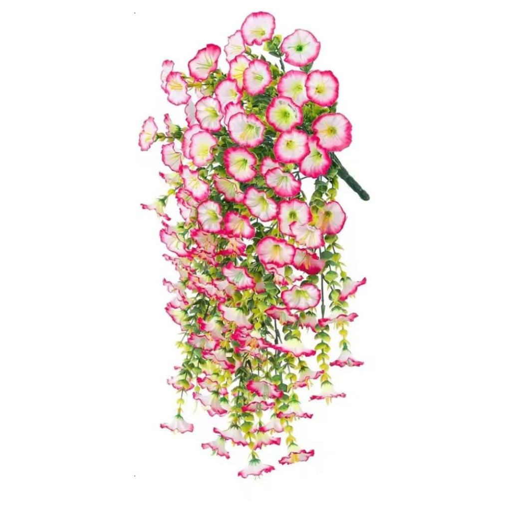 Artificial Morning Glory Flowers UV Resistant Hanging Decor