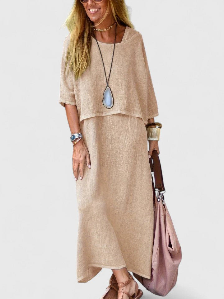 Women's Maxi Dress Set Cotton Two Piece