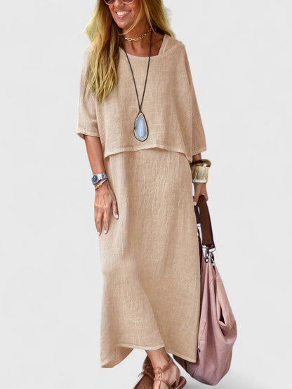Women's Maxi Dress Set Cotton Two Piece