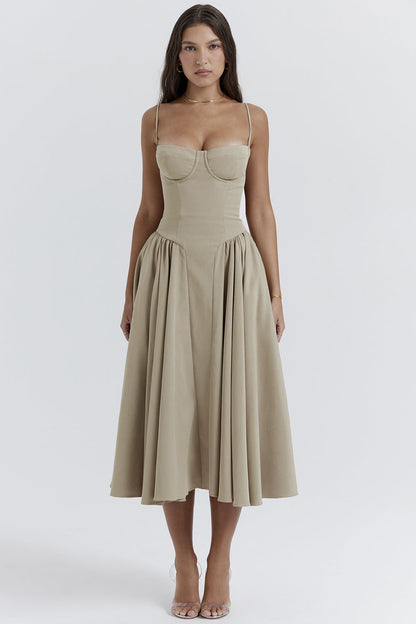Natalie - Pleated Midi Dress