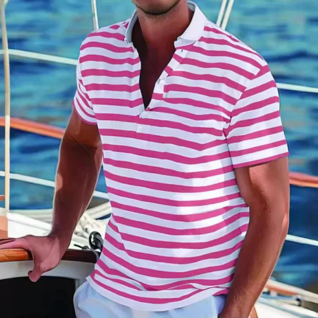 Men's Striped Polo Shirt