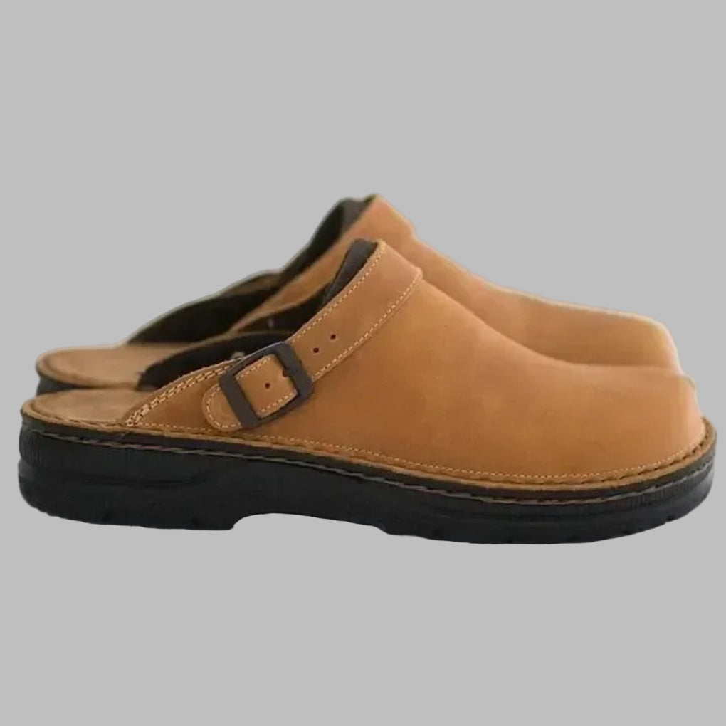 Men's Slip On Leather Clogs