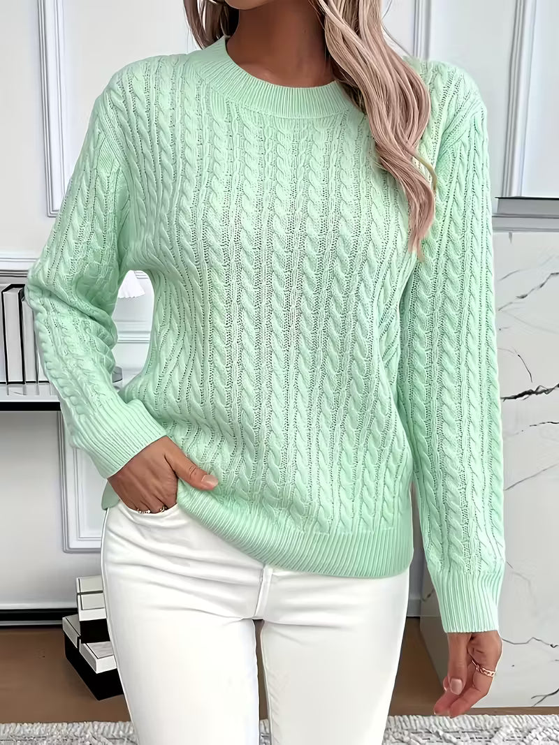 Gabriella | Women’s Spring Summer Cable Pattern Sweater