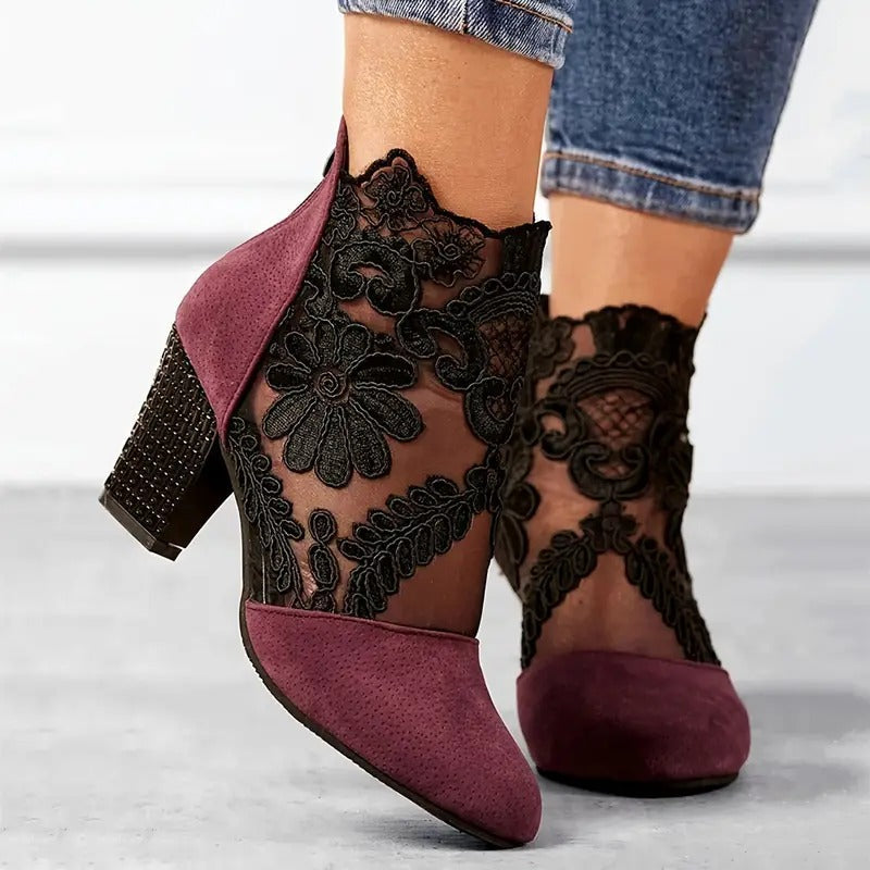 Bella | Women Winter Block Heel Ankle Boots
