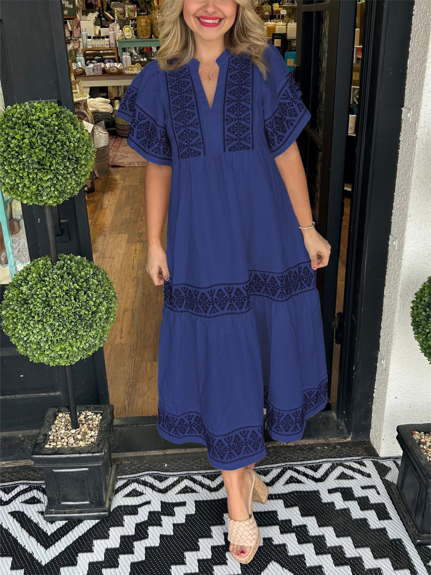 Women's Flowy Maxi Dress Tummy Control Boho Style