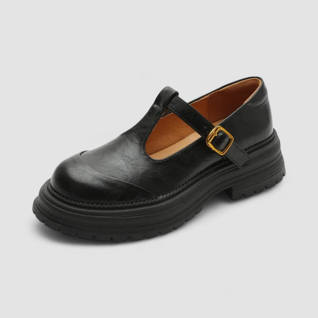 Women's Mary Jane Shoes Thick Sole Buckle Style