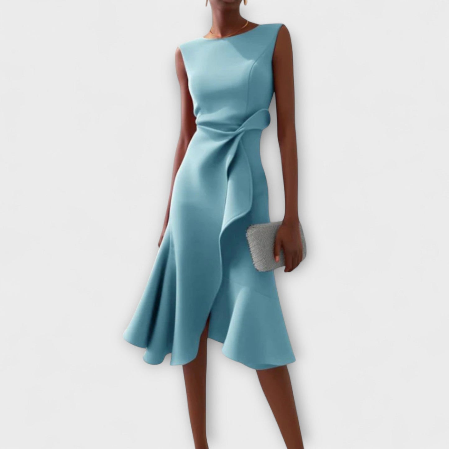 Women's Sleeveless Ruffle Hem Dress