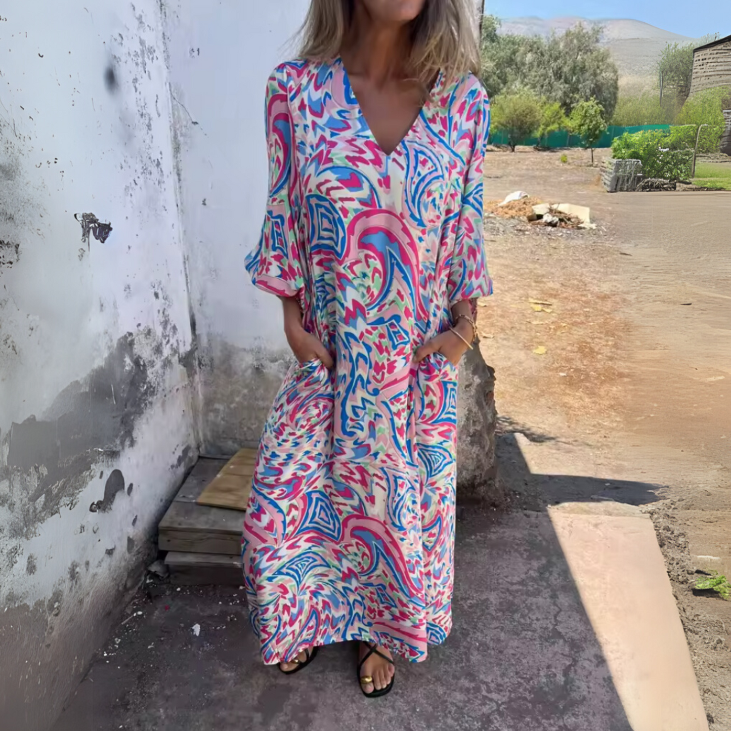Women's Spring Dress Loose Fit With Pockets