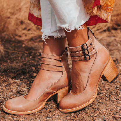 Women's Block Heels Buckle Strap