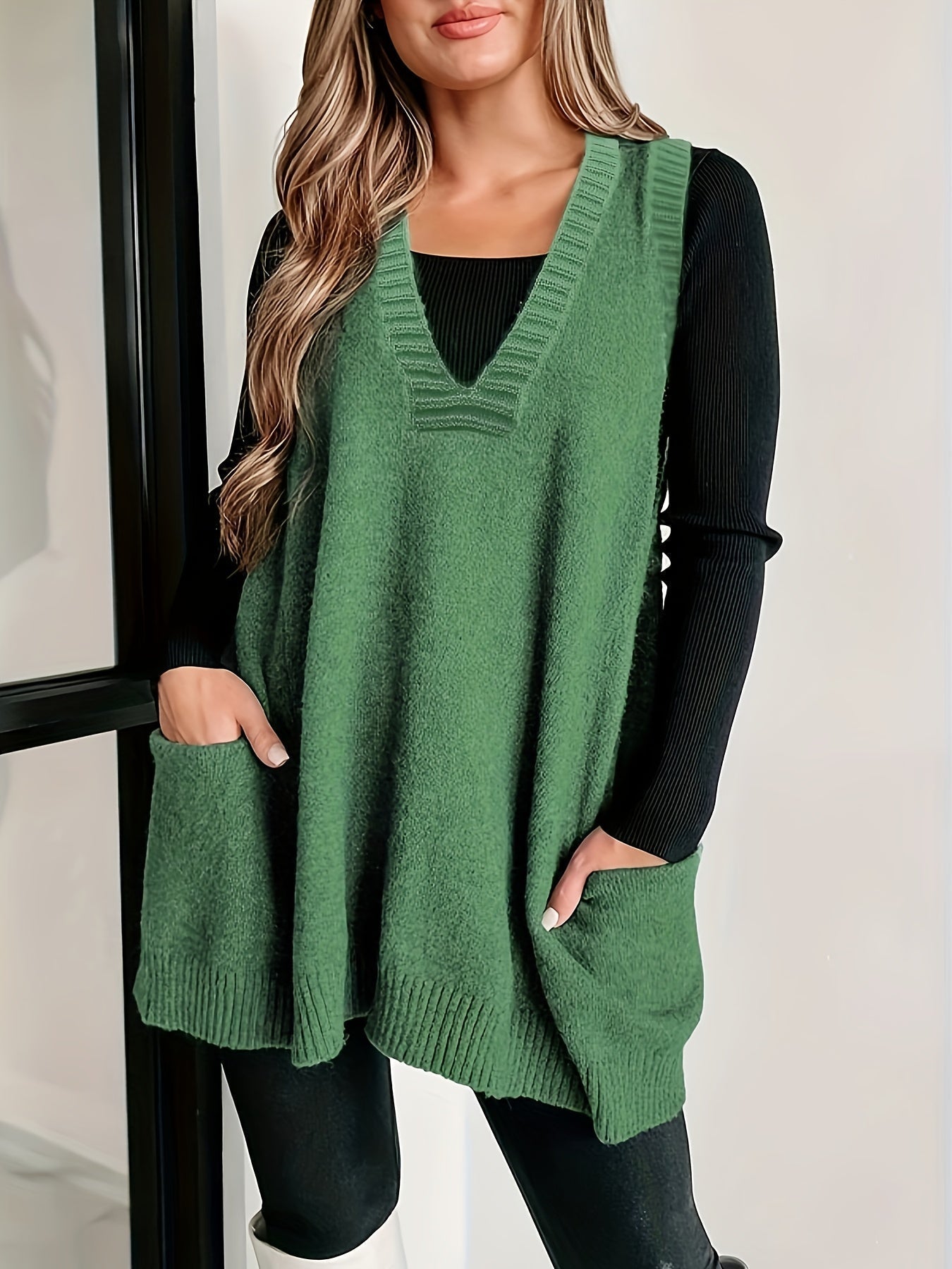 Women's V-Neck Casual Vest - Fashinoza