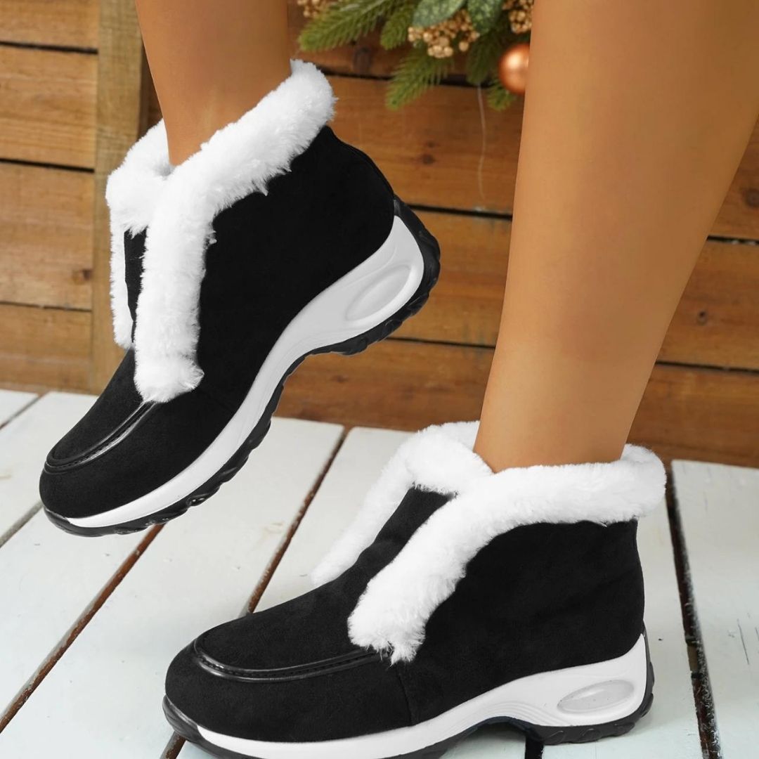 Women's Low Ankle Platform Boots Slip On