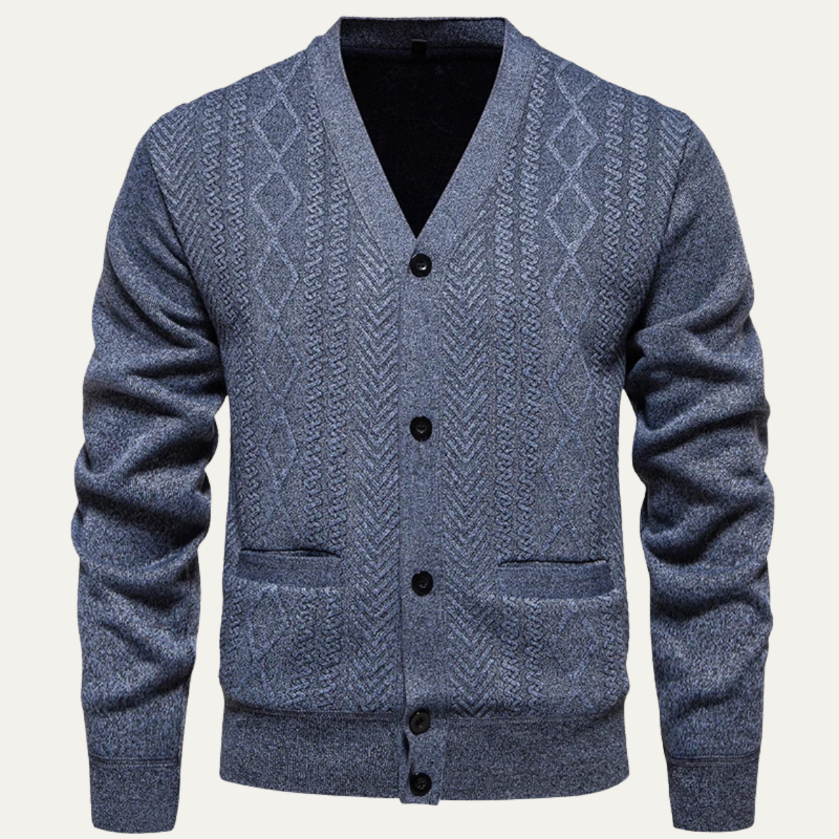 Murano Men's Slim Fit Knitted V-Neck Sweater