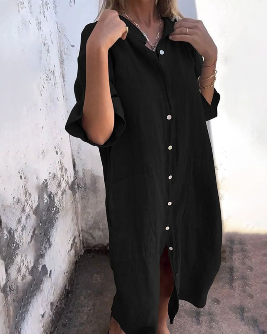 Women's Midi Shirt Dress