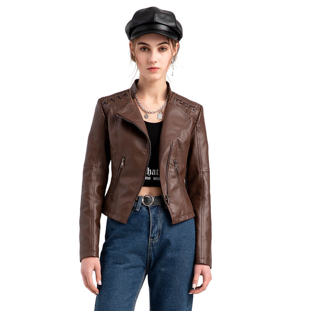 Lea Women's Lambskin Leather Jacket Autumn