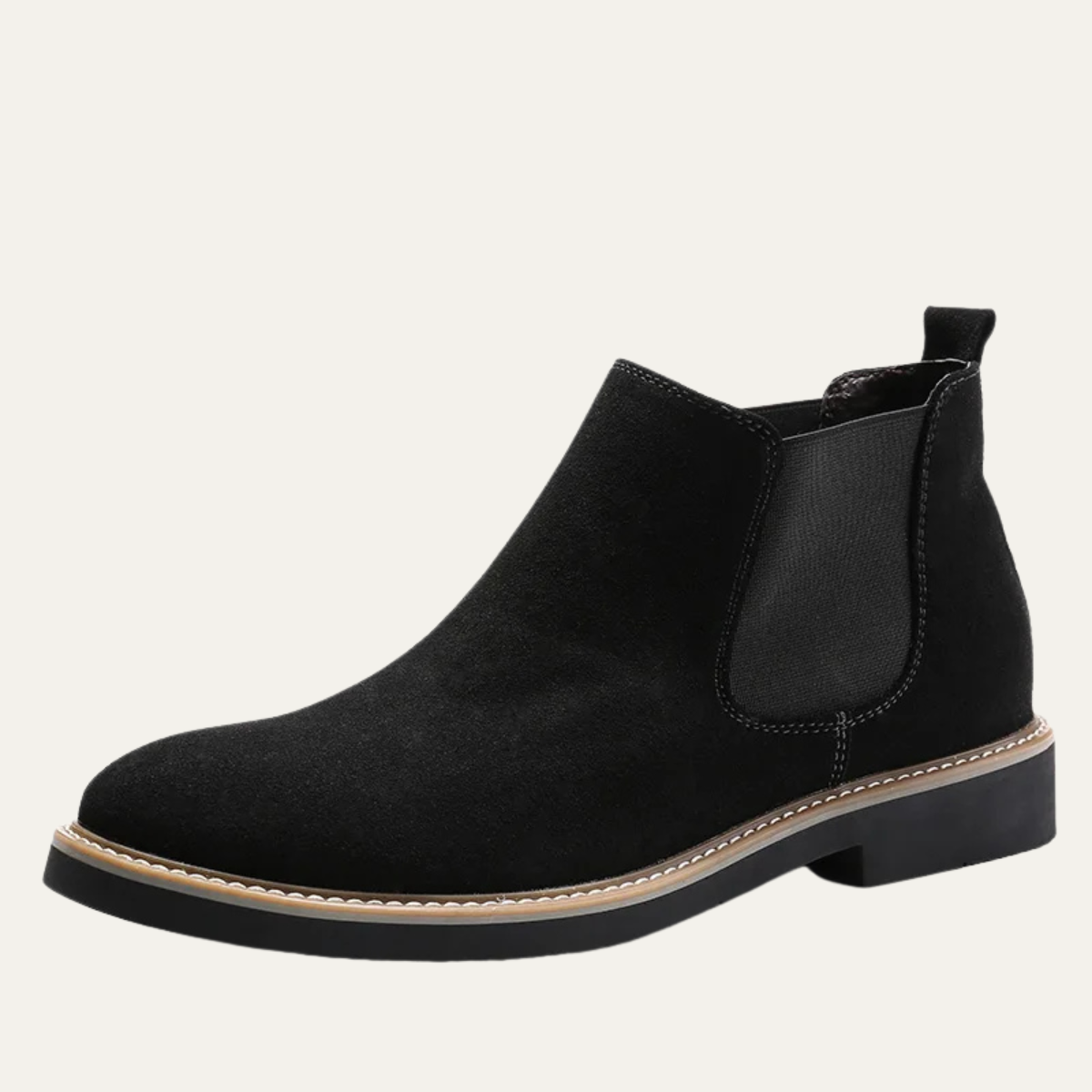 Men's Suede Chelsea Boots Black - Fashinoza