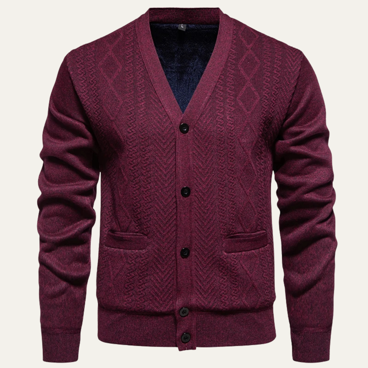 Murano Men's Slim Fit Knitted V-Neck Sweater