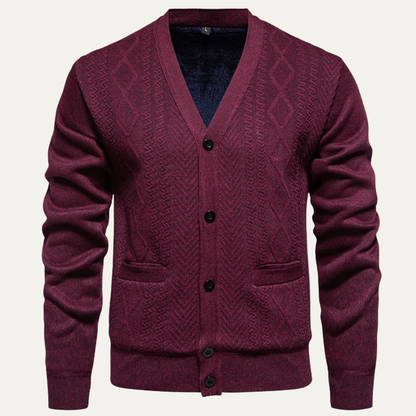 Murano Men's Slim Fit Knitted V-Neck Sweater