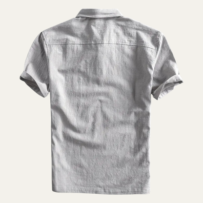 Montrose Ridge Men's Linen Polo Shirt Short Sleeve Casual