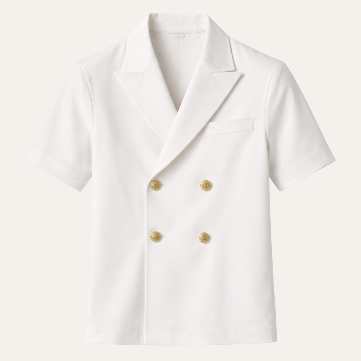 Men's Double Breasted Business Dress Shirt - Fashinoza