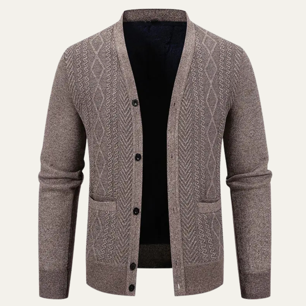 Murano Men's Slim Fit Knitted V-Neck Sweater