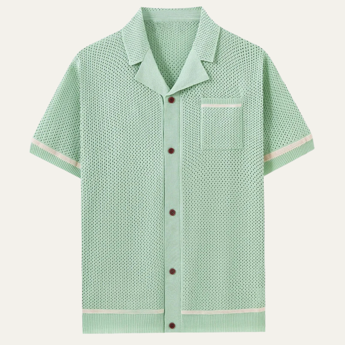 Men's Breathable Knitted Polo Shirt - Fashinoza