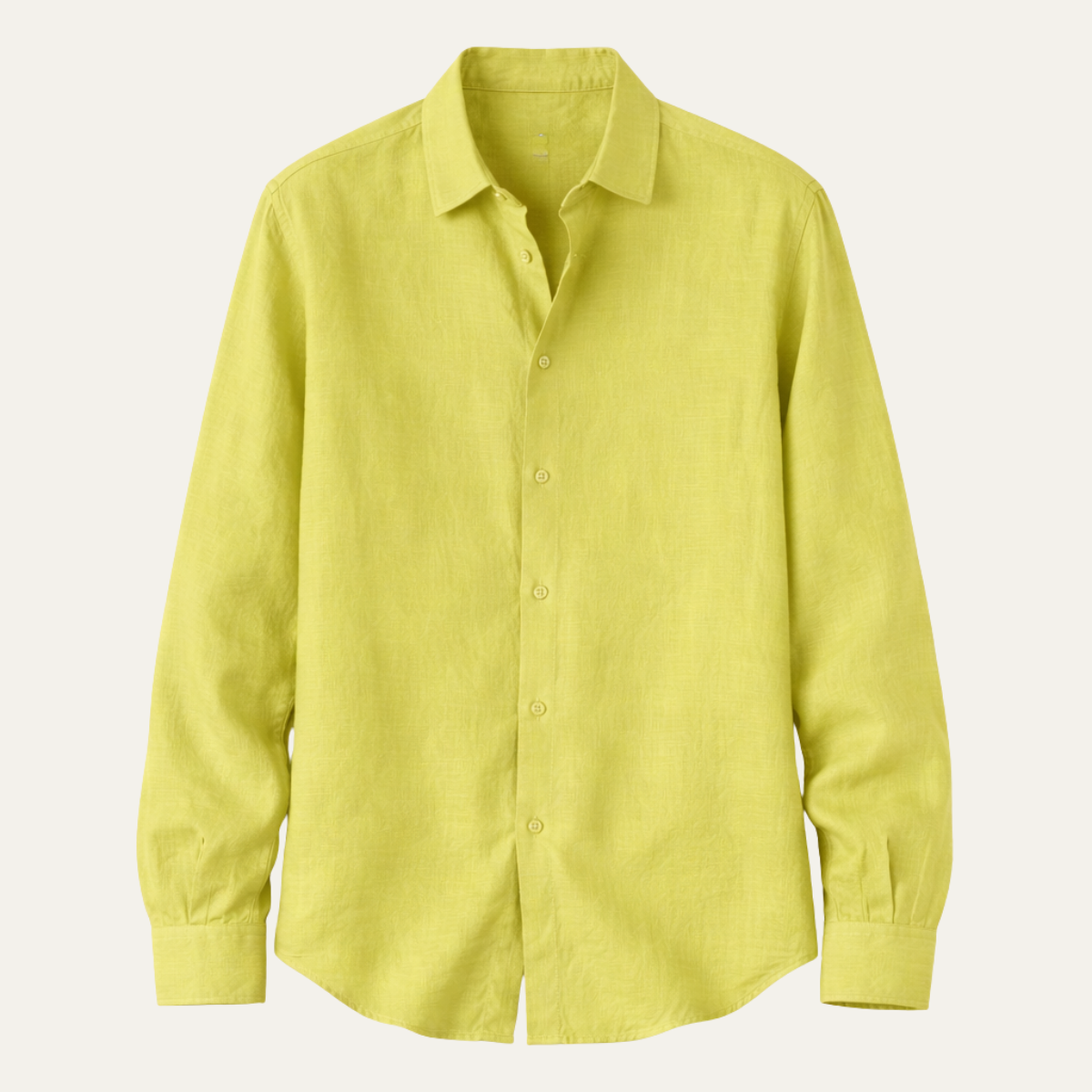 Men's Linen Cotton Shirt Breathable Turn Down Collar - Fashinoza