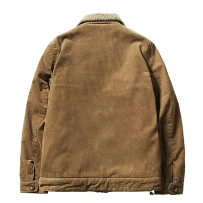 Men's Corduroy Jacket Winter Turn Down Collar
