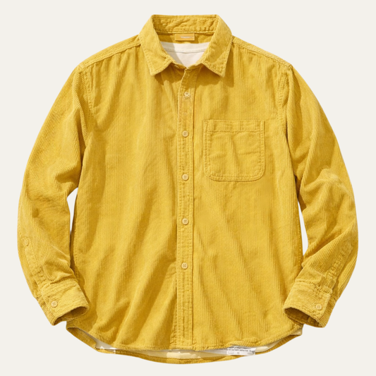 Men's Corduroy Shirt Jacket Thick Vintage Style - Fashinoza