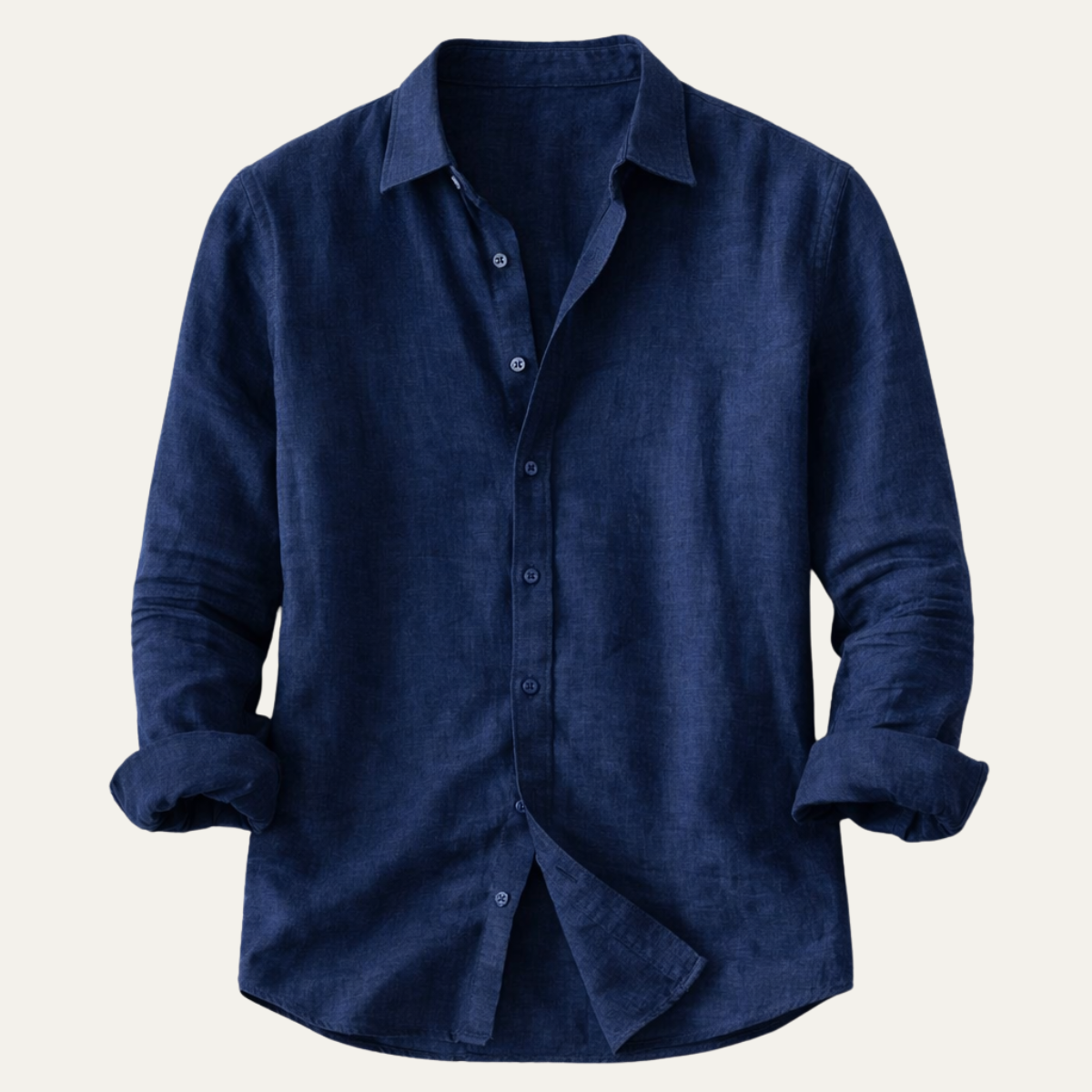 Men's Cotton Linen Shirt Trendy Lapel Style - Fashinoza