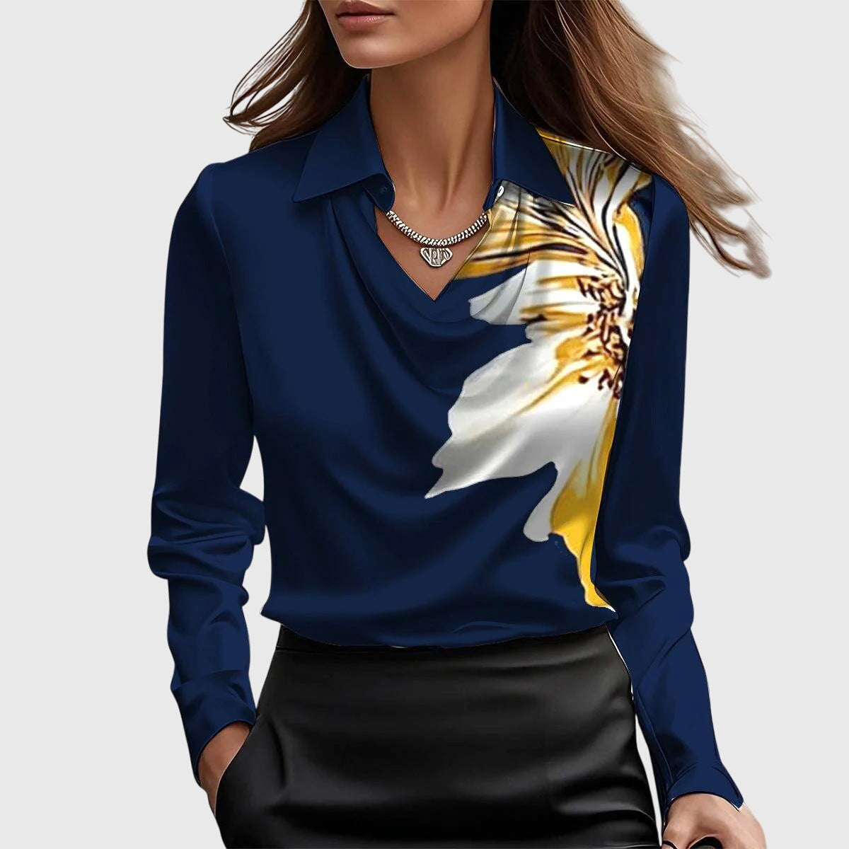 Daisy | Women’s Cowl Neck Long Sleeve Top