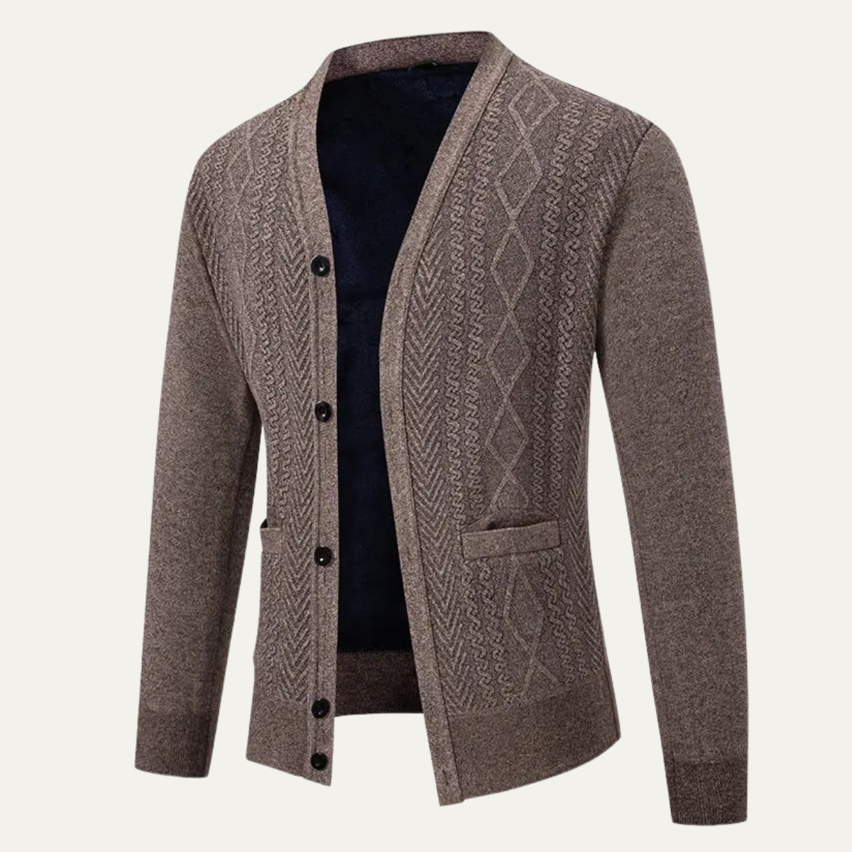 Murano Men's Slim Fit Knitted V-Neck Sweater