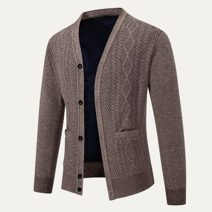 Murano Men's Slim Fit Knitted V-Neck Sweater