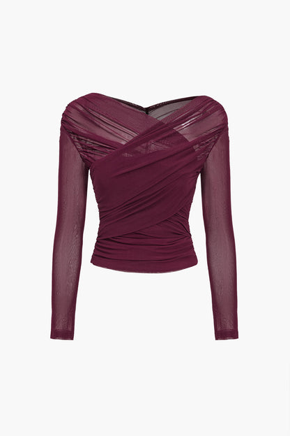 Elizabeth | Women Summer Wrap Long Sleeve Top