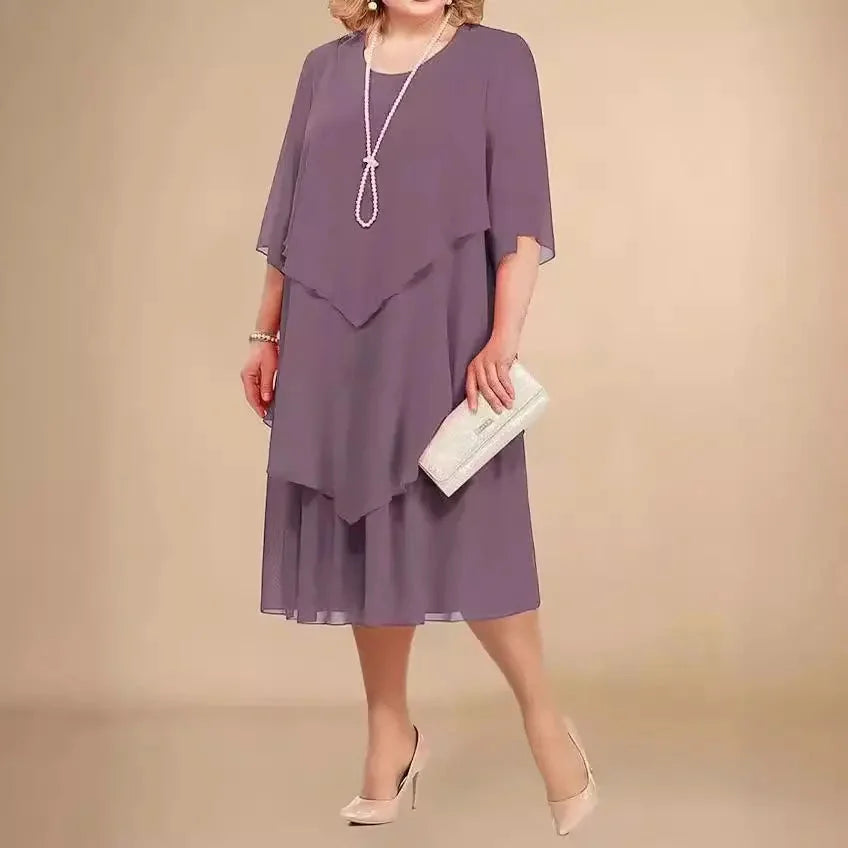 Women's Layered Dress Panel Overlay
