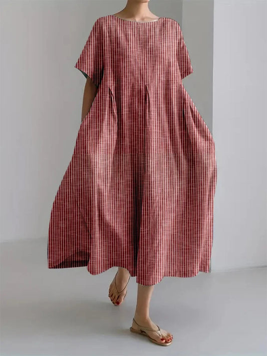 Bianca Women's Casual Long Dress Comfortable Retro Style - Fashinoza