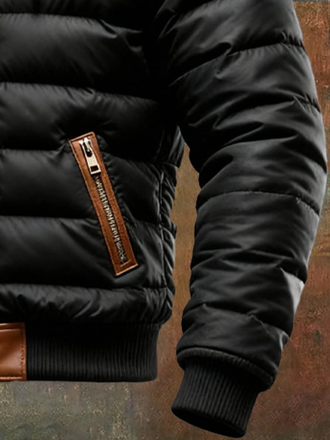 Hooded Sherpa-Lined Puffer Jacket