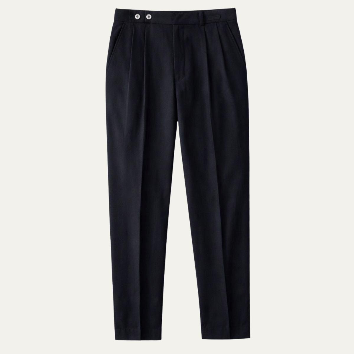 Men's Slim Fit Pleated Dress Pants High Waist - Fashinoza