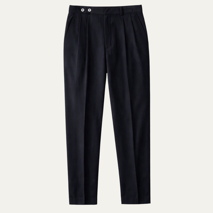 Men's Slim Fit Pleated Dress Pants High Waist - Fashinoza
