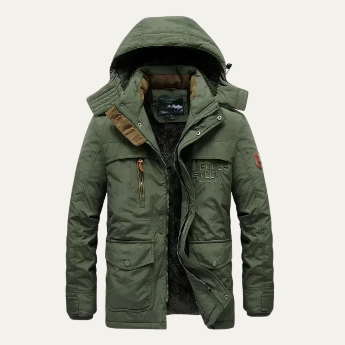 Men's Waterproof Parka Jacket Multiple Pockets - Fashinoza
